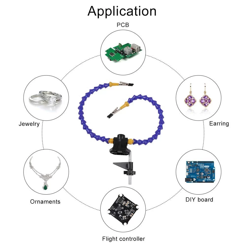 Picture of Universal Strange Plastics Base Soldering Station PCB Fixture with 2 Arms